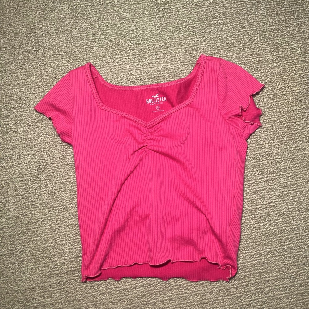 Pink lettuce trim summer top!